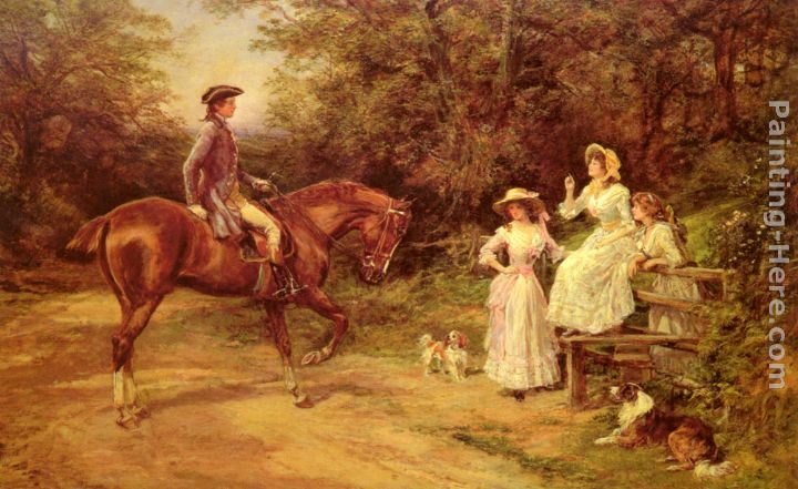 Heywood Hardy A Meeting By The Stile